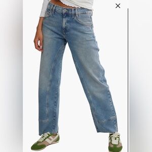 We The Free Light Blue Straight Leg Jeans.